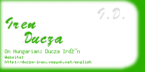 iren ducza business card